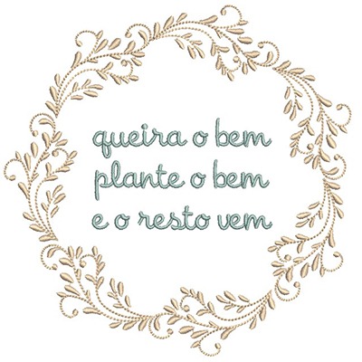 Matriz de matriz Matriz De Bordado Queira O Bem, Plante O Bem