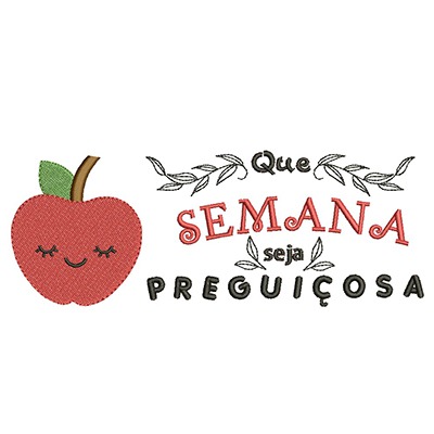 Matriz de matriz Matriz De Bordado Que A Semana Seja Preguiçosa 2