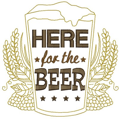 Matriz de matriz Matriz De Bordado Here For The Beer