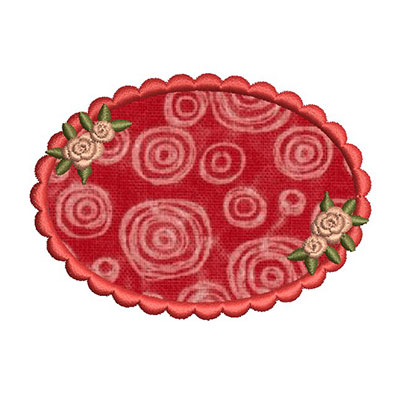 Matriz de matriz Matriz De Bordado Moldura Aplicada Com Flores 1
