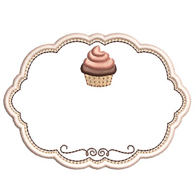 Matriz de matriz Matriz De Bordado Moldura Para Personalizar Cupcakes