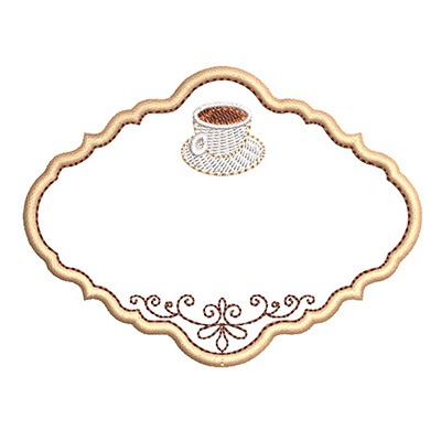 Matriz de matriz Matriz De Bordado Moldura Para Personalizar Lanches E Café