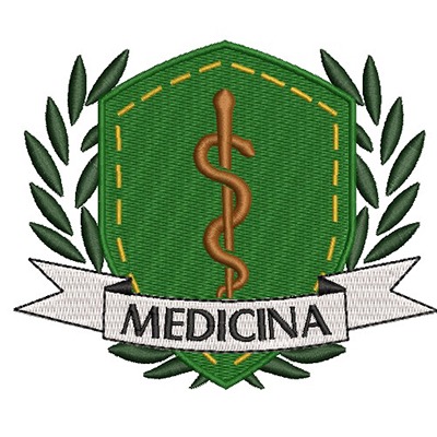 Matriz de matriz Matriz De Bordado Escudo Medicina 3