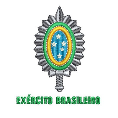 Matriz de matriz Matriz De Bordado Platina Militar Exército Brasileiro