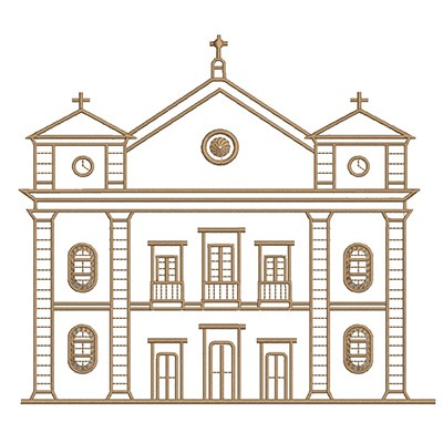 Matriz de matriz Matriz De Bordado Igreja Paraty 7