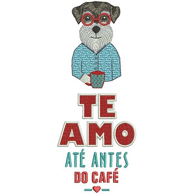 Matriz de matriz Matriz De Bordado Te Amo Até Antes Do Café
