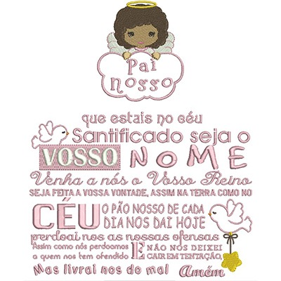 Matriz de matriz Matriz De Bordado Oração Pai Nosso 5