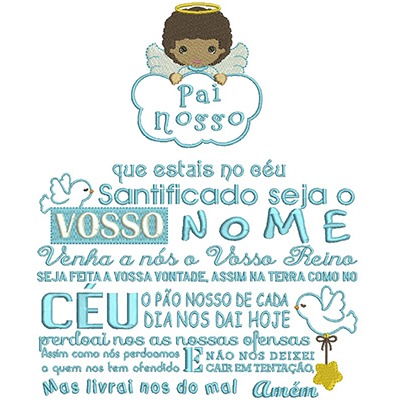 Matriz de matriz Matriz De Bordado Oração Pai Nosso 9