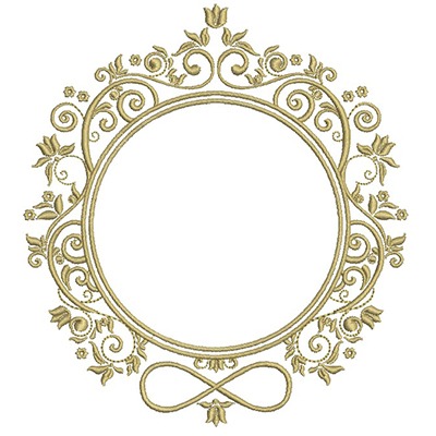 Matriz de matriz Matriz De Bordado Moldura Provençal Com Infinito 2
