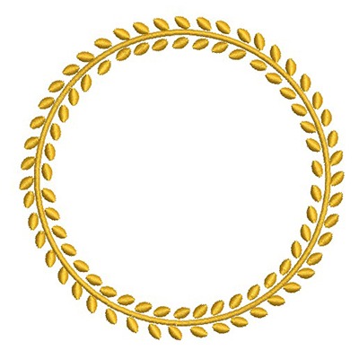 Matriz de matriz Matriz De Bordado Moldura Louros Simples 1