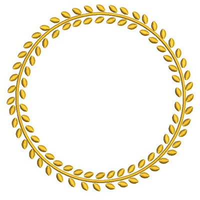 Matriz de matriz Matriz De Bordado Moldura Louros Simples 3