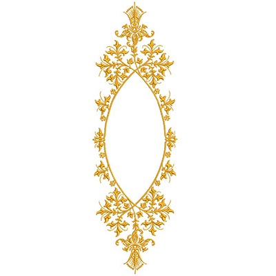 Matriz de matriz Matriz De Bordado Moldura Provençal 35 Cm Vertical