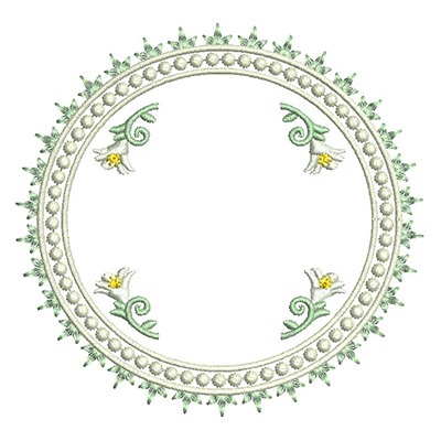 Matriz de matriz Matriz De Bordado Moldura Lírio Cute