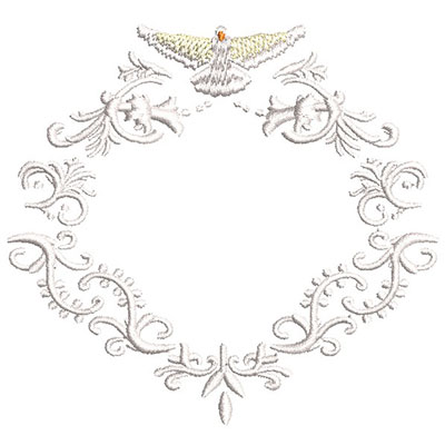 Matriz de matriz Matriz De Bordado Moldura Com Divino 3