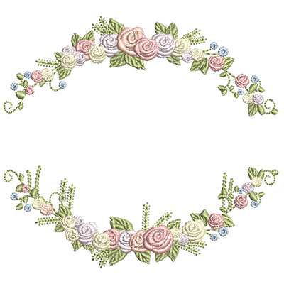 Matriz de matriz Matriz De Bordado Moldura De Rosas 5