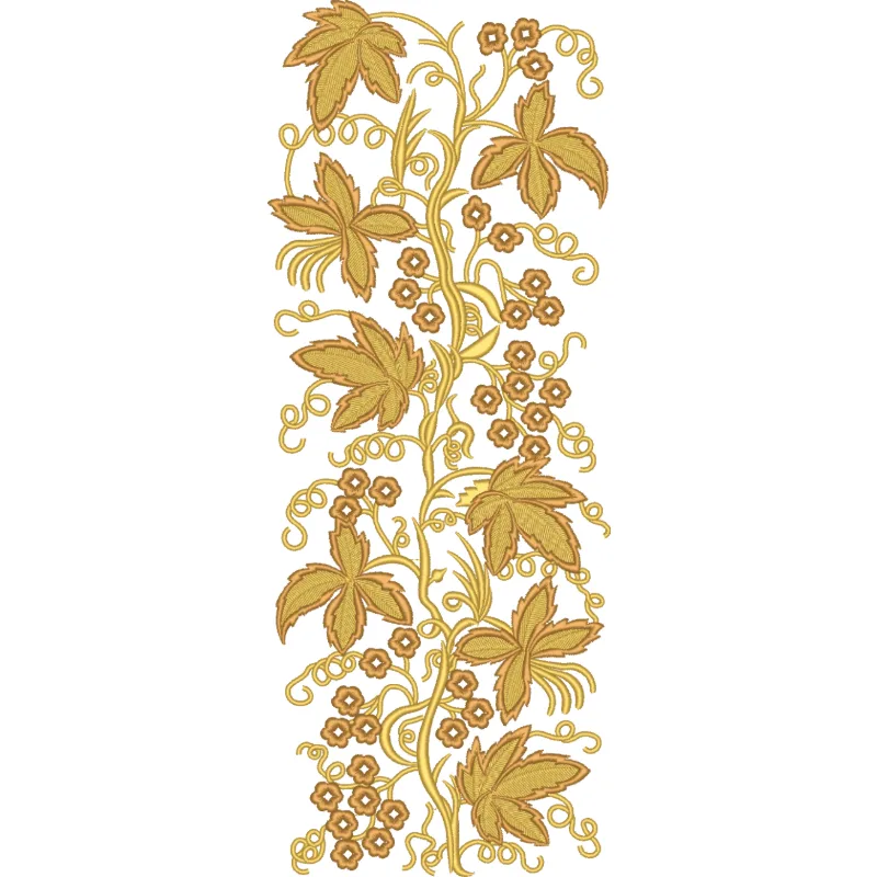 Matriz de matriz Matriz De Bordado Galho Folhagem E Flores 35 Cm