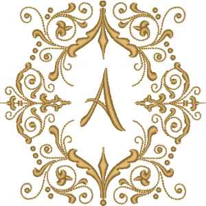Matriz De Bordado Monograma Letra A — imagem 1