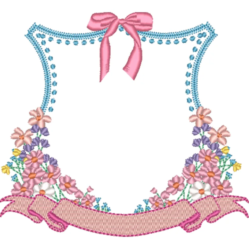 Matriz de matriz Matriz De Bordado Moldura Menina Jardim Delicado